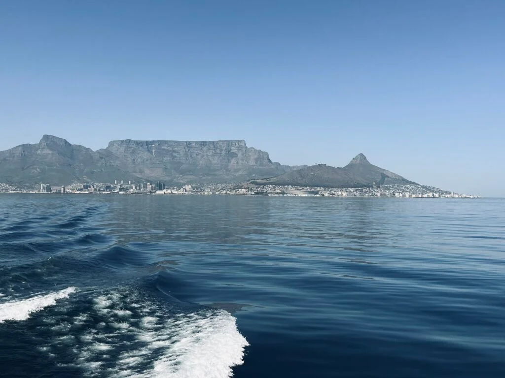 Cape Town and Table Mountain seen from the water
